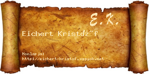 Eichert Kristóf névjegykártya